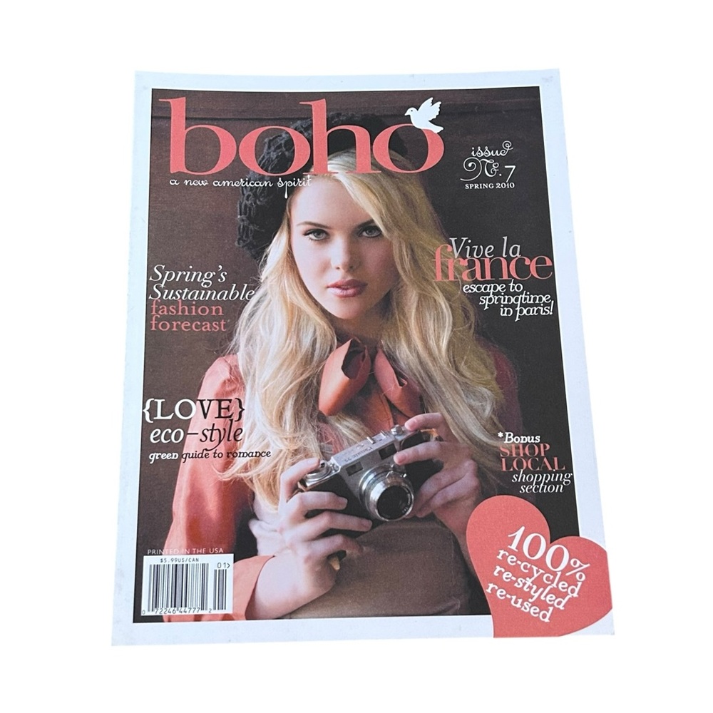 Boho A New American Spirit Magazine #7 Spring 2010 Eco-Conscious Out-of-Print